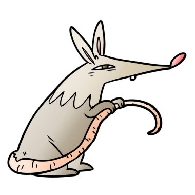 vektör çizim karikatür sinsi fare