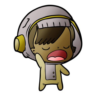 çizgi film astronot kadın açıklayan