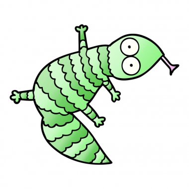 Çizgi film kertenkelesinin vektör çizimi