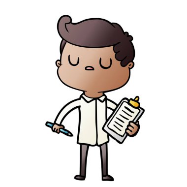 vektör çizim karikatür uzak adam