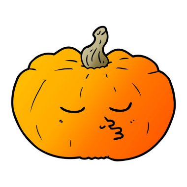 Çizgi film balkabağının vektör çizimi