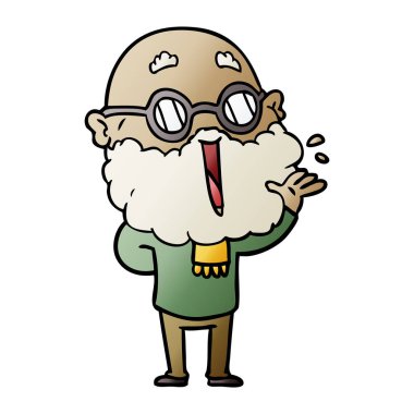 Sakallı neşeli adam çizgi film