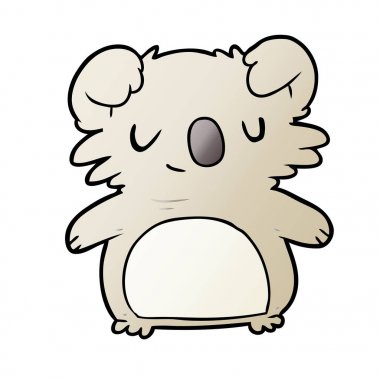 Şirin çizgi film koalasının vektör çizimi