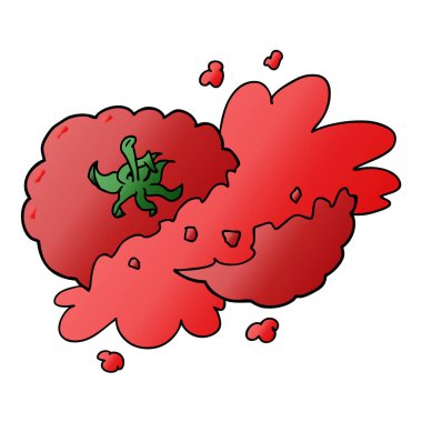 vektör çizim karikatür domates