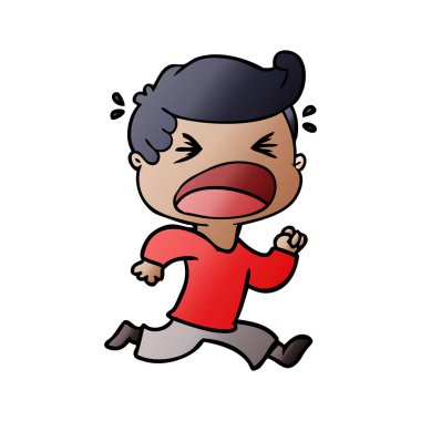 vektör çizim karikatür bağıran adam