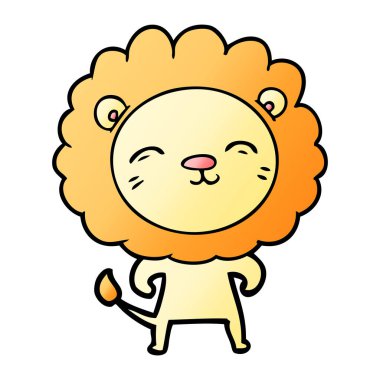 Çizgi film aslanının vektör çizimi