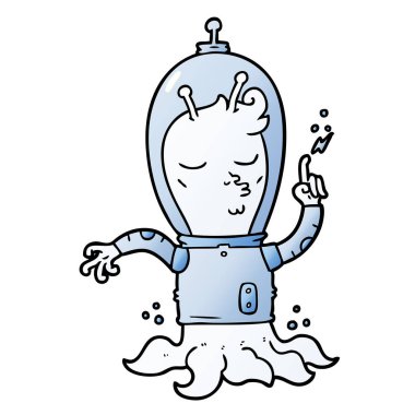 Çizgi film uzaylılarının vektör çizimi