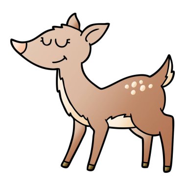 Çizgi film geyiğinin vektör çizimi