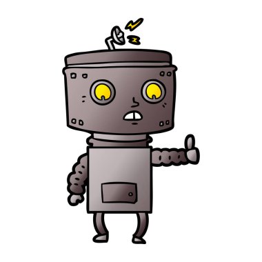 Çizgi film robotunun vektör çizimi