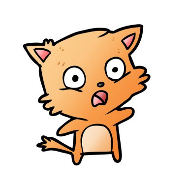 Çizgi film kedisinin vektör çizimi