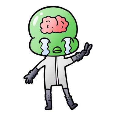 vektör çizim ayı ağlıyor çizgi film