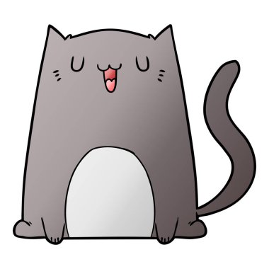 komik karikatür kedi vektör çizim