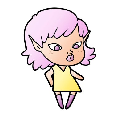 güzel çizgi film elf kızı