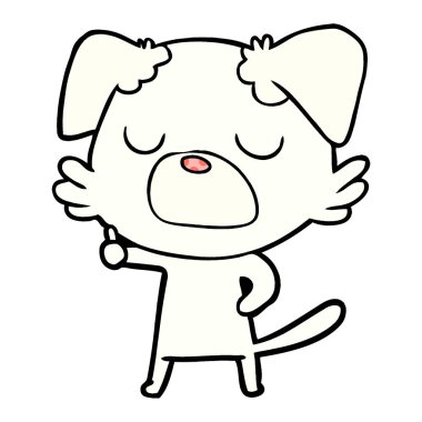 Çizgi film köpeğinin vektör çizimi
