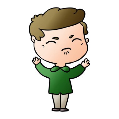 vektör çizim karikatür dostum rahatsız