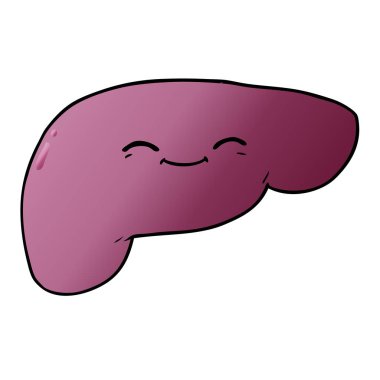 vektör çizim karikatür karaciğer