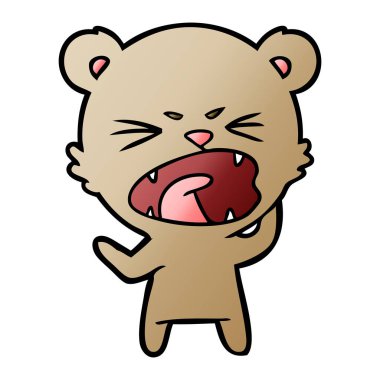 bağıran kızgın çizgi film ayı