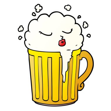 çizgi film kupası bira.