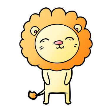Çizgi film aslanının vektör çizimi