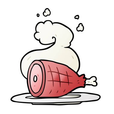 vektör çizim karikatür pişmiş et