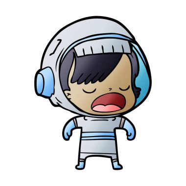 çizgi film astronot kadın açıklayan