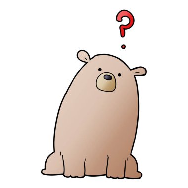 Çizgi film ayısının vektör çizimi