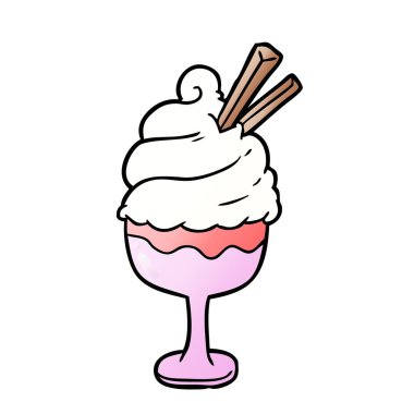 karikatür dondurma tatlı