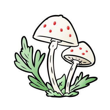 Çizgi film mantarlarının vektör çizimi