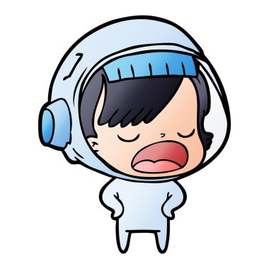 çizgi film astronot kadın açıklayan