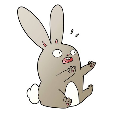 Çizgi film tavşanının vektör çizimi