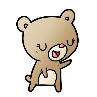 Çizgi film ayısının vektör çizimi