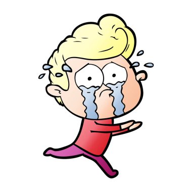 vektör çizim ayı ağlıyor çizgi film