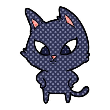 Çizgi film kedisinin vektör çizimi