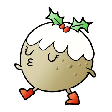 Noel pudingi yürüyüş çizgi film