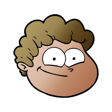 vektör çizim karikatür erkek yüz