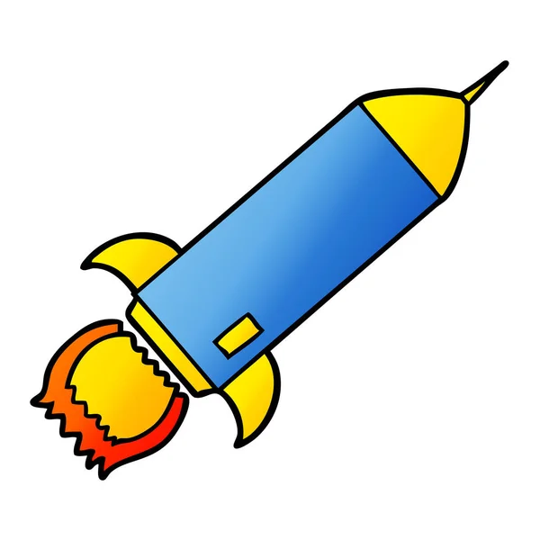 漫画ロケットのベクトル図 — ストックベクタ