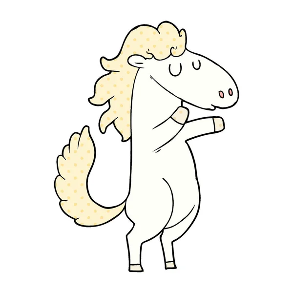 Illustrazione Vettoriale Del Cavallo Dei Cartoni Animati — Vettoriale Stock