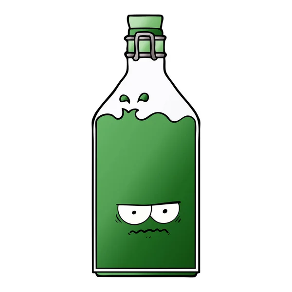 Vektor Illustration Von Cartoon Alte Flasche — Stockvektor