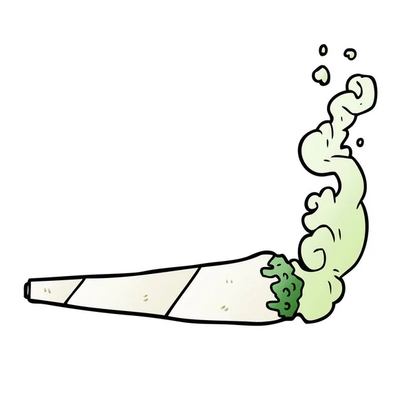 Vektor Illustration Von Cartoon Marihuana Joint — Stockvektor