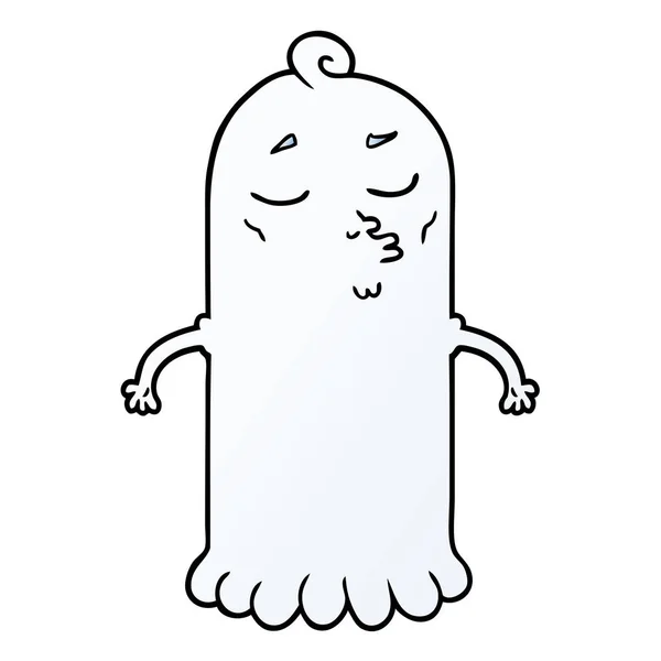 Ilustración Vectorial Dibujos Animados Fantasma — Vector de stock