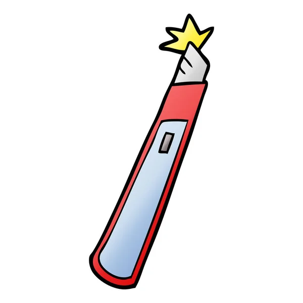 Vektor Illustration Von Cartoon Handwerk Messer — Stockvektor