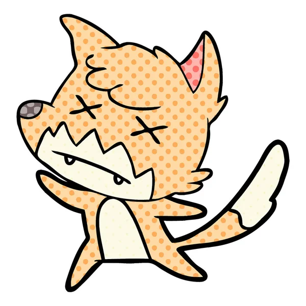 Ilustración Vectorial Cartoon Fox — Archivo Imágenes Vectoriales