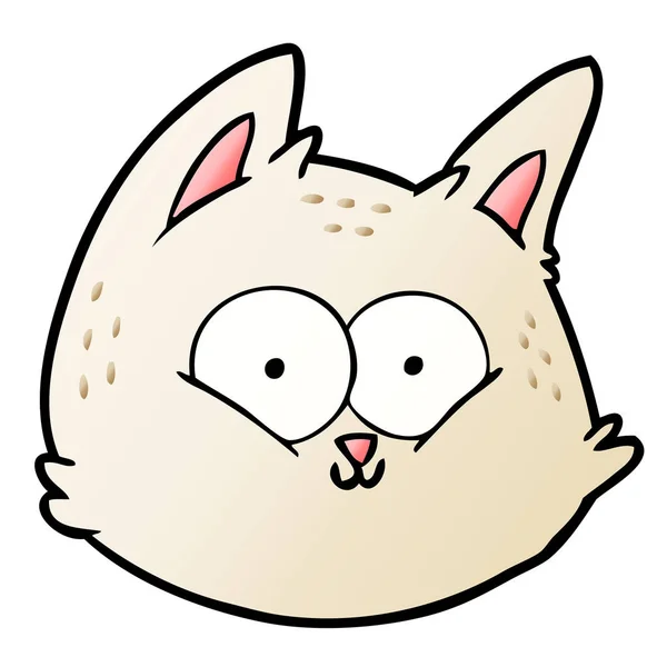 Vector Illustration Cartoon Cat Face — Stock Vector