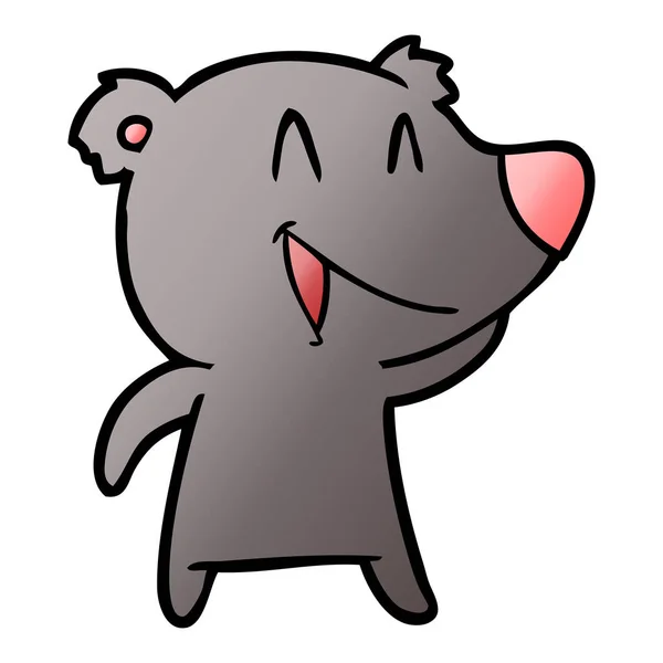 Vektorillustration Des Lachenden Bären Cartoons — Stockvektor