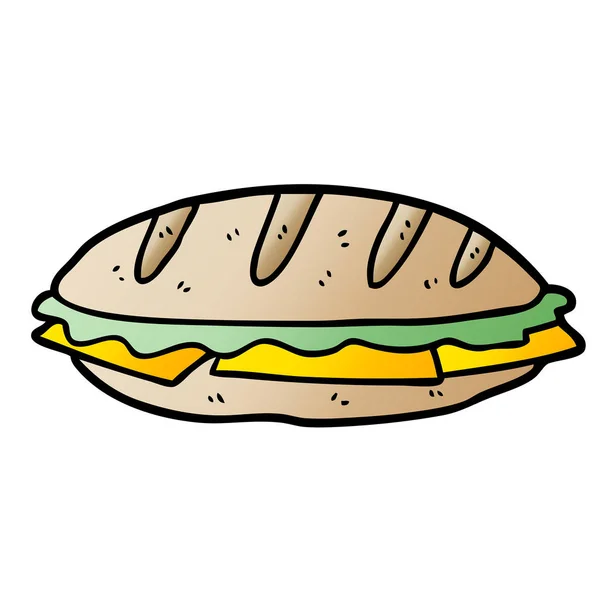 Vektorillustration Smörgås Seriefiguren — Stock vektor
