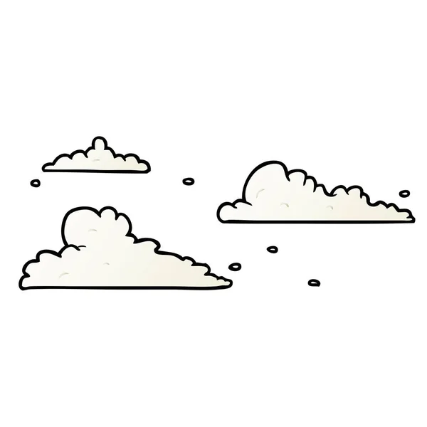 Nubes Dibujos Animados Deriva Por — Vector de stock
