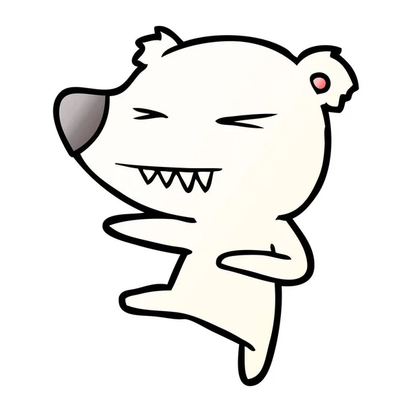 Polar Bear Cartoon Schoppen — Stockvector