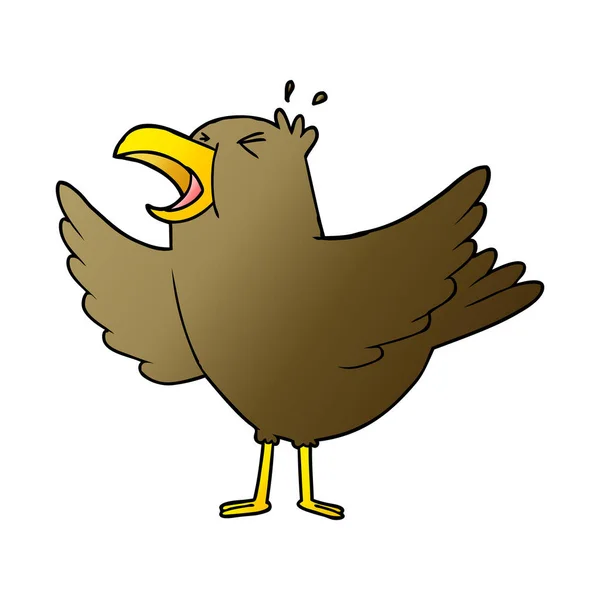 Vektor Ilustrasi Dari Burung Kartun Berkotek - Stok Vektor