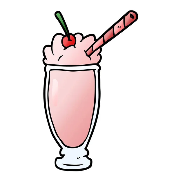 Vectorillustratie Van Cartoon Milkshake — Stockvector