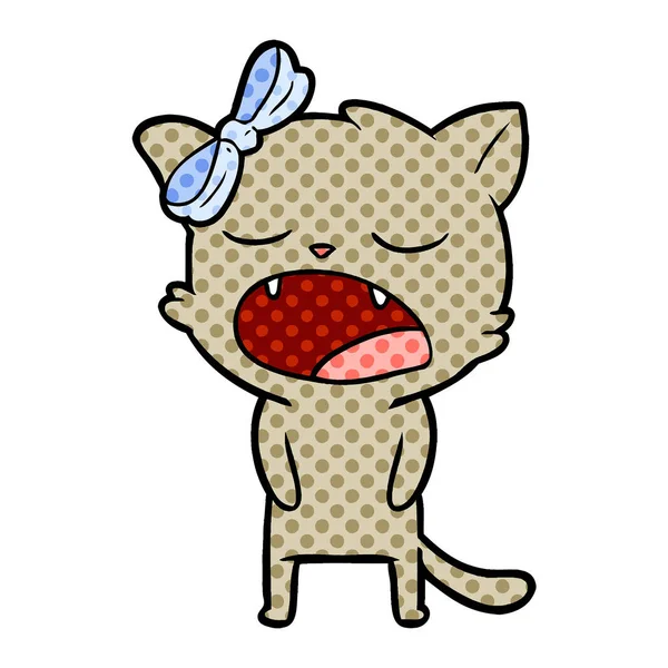 Çizgi film kedisinin vektör çizimi